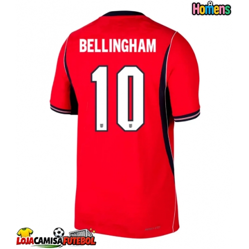 Camisa de Futebol Inglaterra Jude Bellingham #10 Equipamento Secundário Mundo 2026 Manga Curta